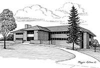 Albion College Olin Hall Print