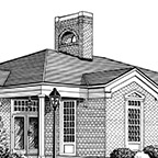 Albion COllege Campus 1894 Art by Maggie LaNoue