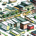 Aerial View of Albion MIchigan 1993 Superior Steet