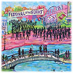 River Mural - Fall, Festival of the Forks, Albion, Michigan