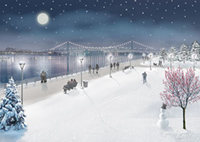 West Riverfront -  Detroit  artwork by Maggie LaNoue