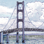 Mackinac Bridge Art by Maggie LaNoue