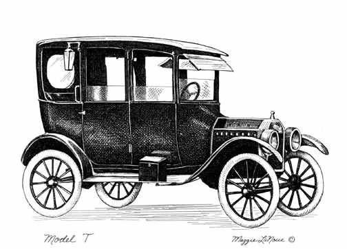 Model T line art