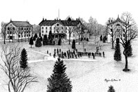 Albion College Campus 1812 Print