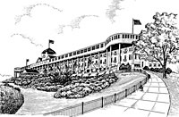 Grand Hotel Line Art